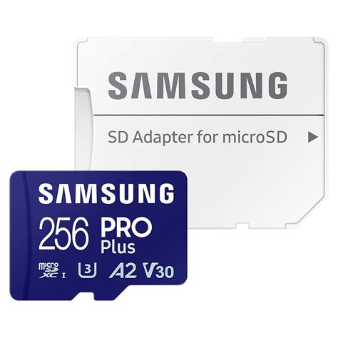 Samsung MB-MD256SA PRO Plus microSDXC 256GB Memory Card, Read : up to 180MB/s 
Write : up to 130MB/s  with UHS-1 interface, Speed Class (U3, V30, A2), Mobile phone, 
Tablet, Action Camera, 360° Camera, Drone, Laptop, Gaming console, etc.